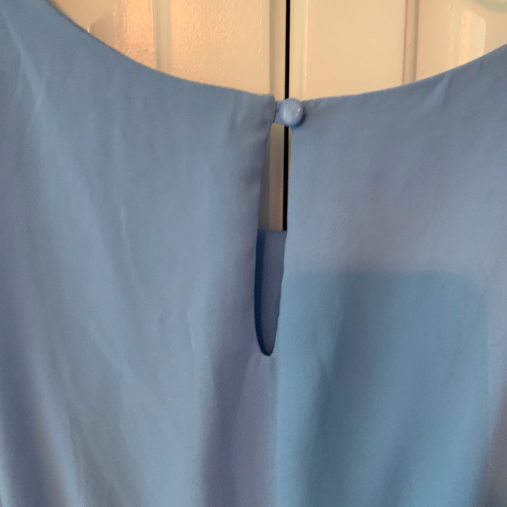Gianni Bini GB Dress light blue chiffon flutter sleeve size Large - Picture 2 of 9